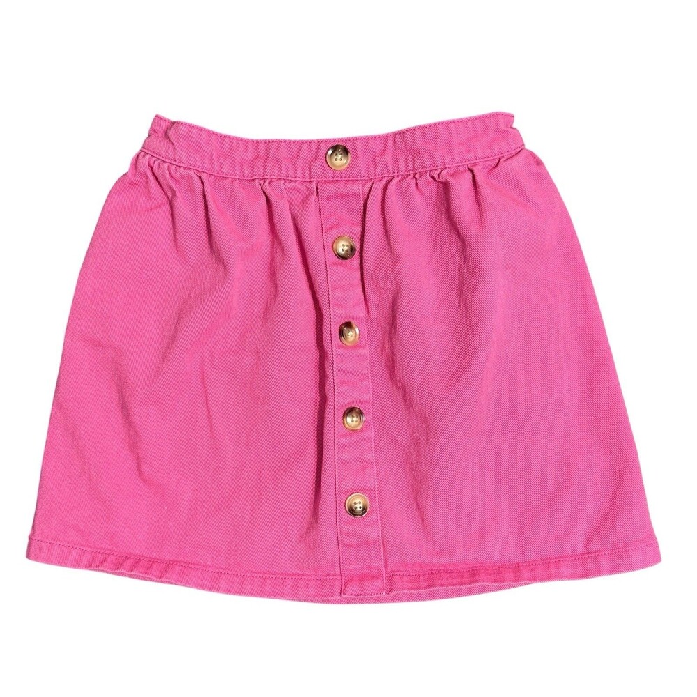 Mini Boden Girls Denim Skirt Elastic Waist Pink 9-10 Years